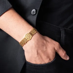 Premium Om Gold Bracelet For Men