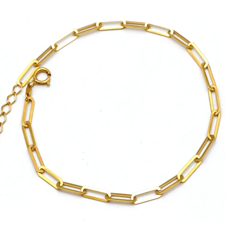 Real Gold Paper Clip S Bracelet 1254/XXI (19 CM) BR1472