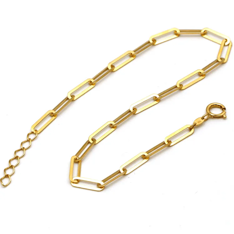 Real Gold Paper Clip S Bracelet 1254/XXI (19 CM) BR1472