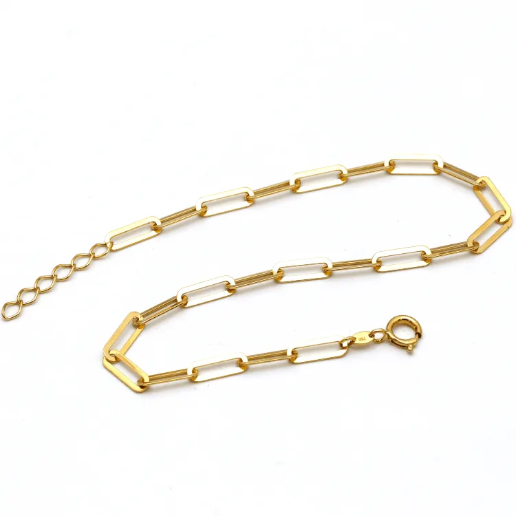 Real Gold Paper Clip S Bracelet 1254/XXI (19 CM) BR1472