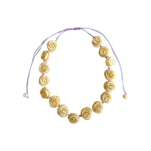 Rose Necklace | Pastel Yellow