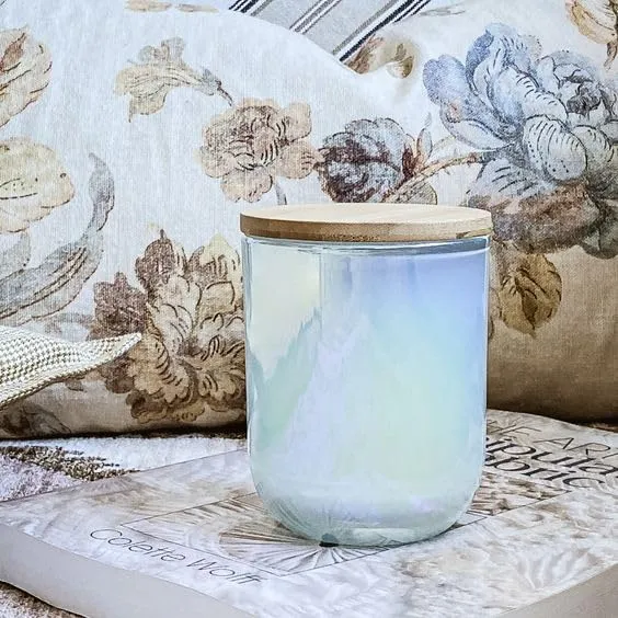 Ruya's Handcrafts Serinity Unicorn Jars Double Wick Lapis Lazuli stone | Evoking Tranquillity and Serenity Therapy Candle | Depression Buster Candle (Dreamy Lavender)