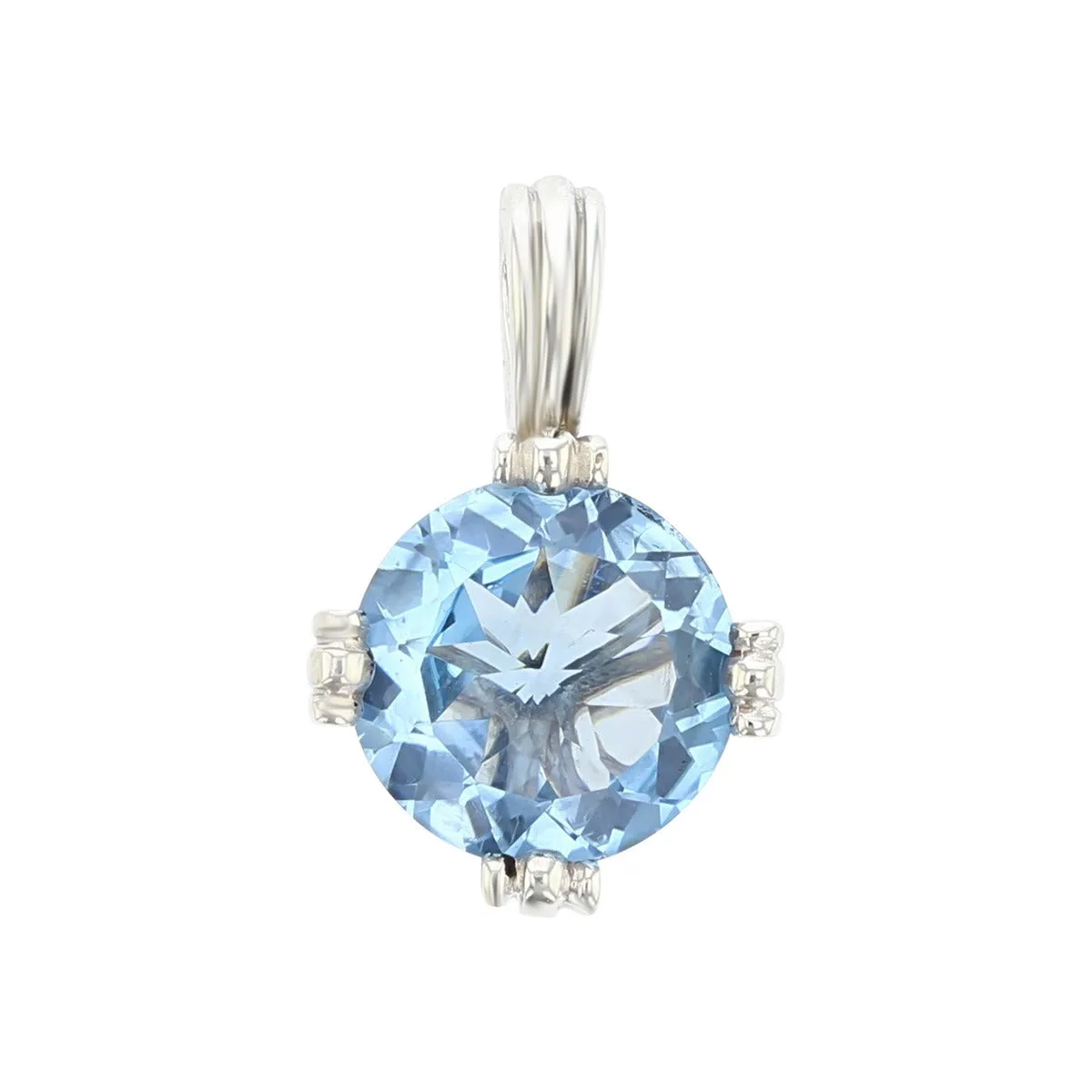 Slane and Sloan Sterling Silver Blue Topaz Pendant