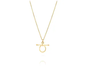 Small Fulmer Bit Charm Necklace | Gold