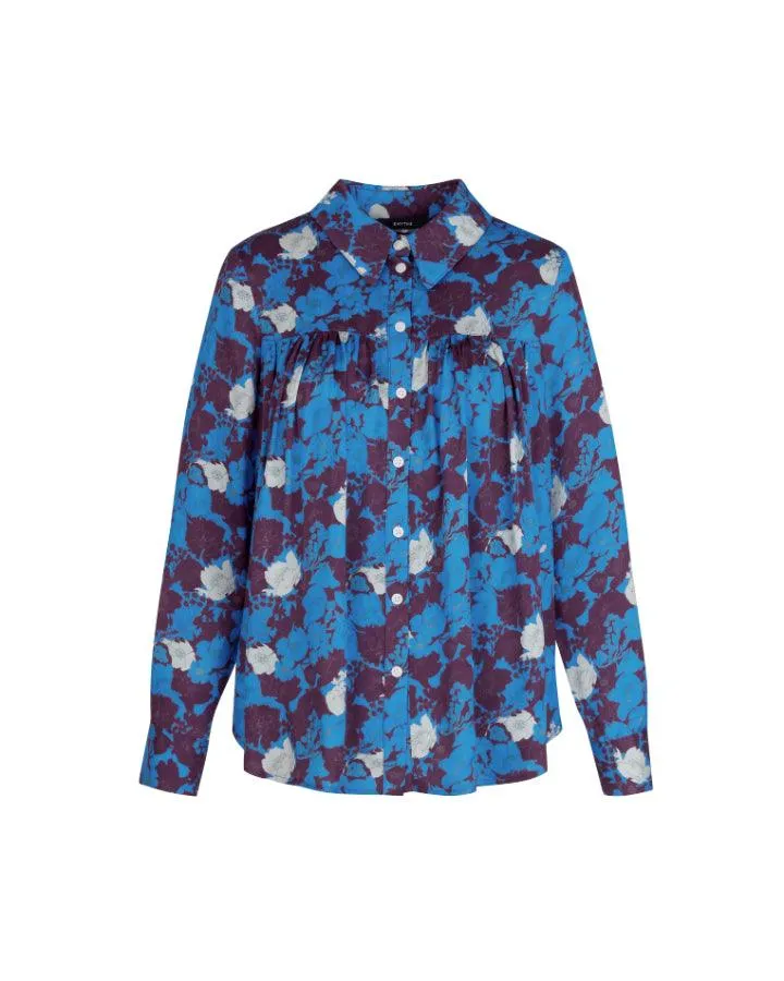 Smythe Lapis Floral Shirred Blouse