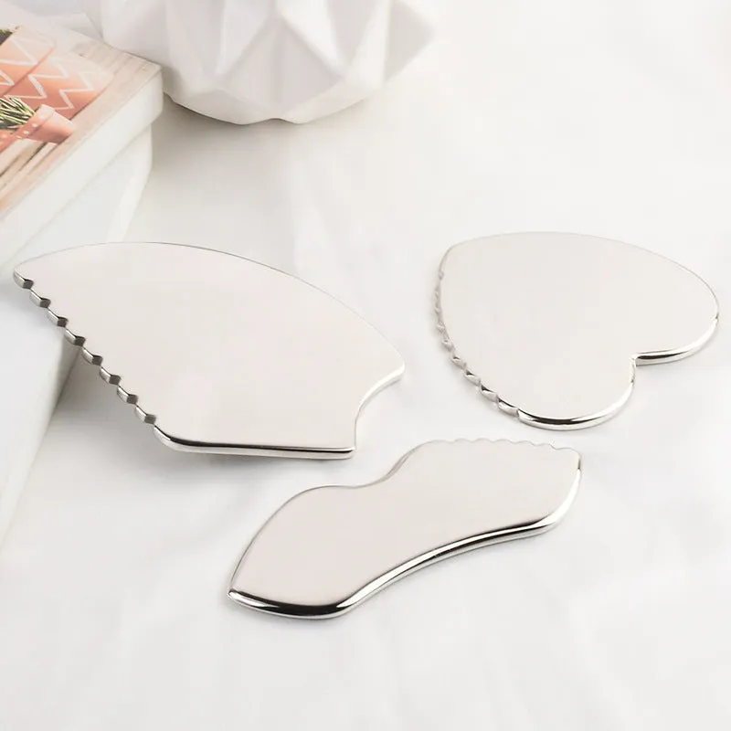 Stainless Steel Scraping Plate Facial Beauty Scraper 304 Stainless Steel Fascial Knife Eye Massager