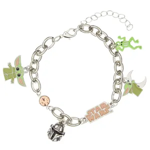 Star War The Mandalorian Grogu Baby Yoda Chain Link  Charm Bracelet