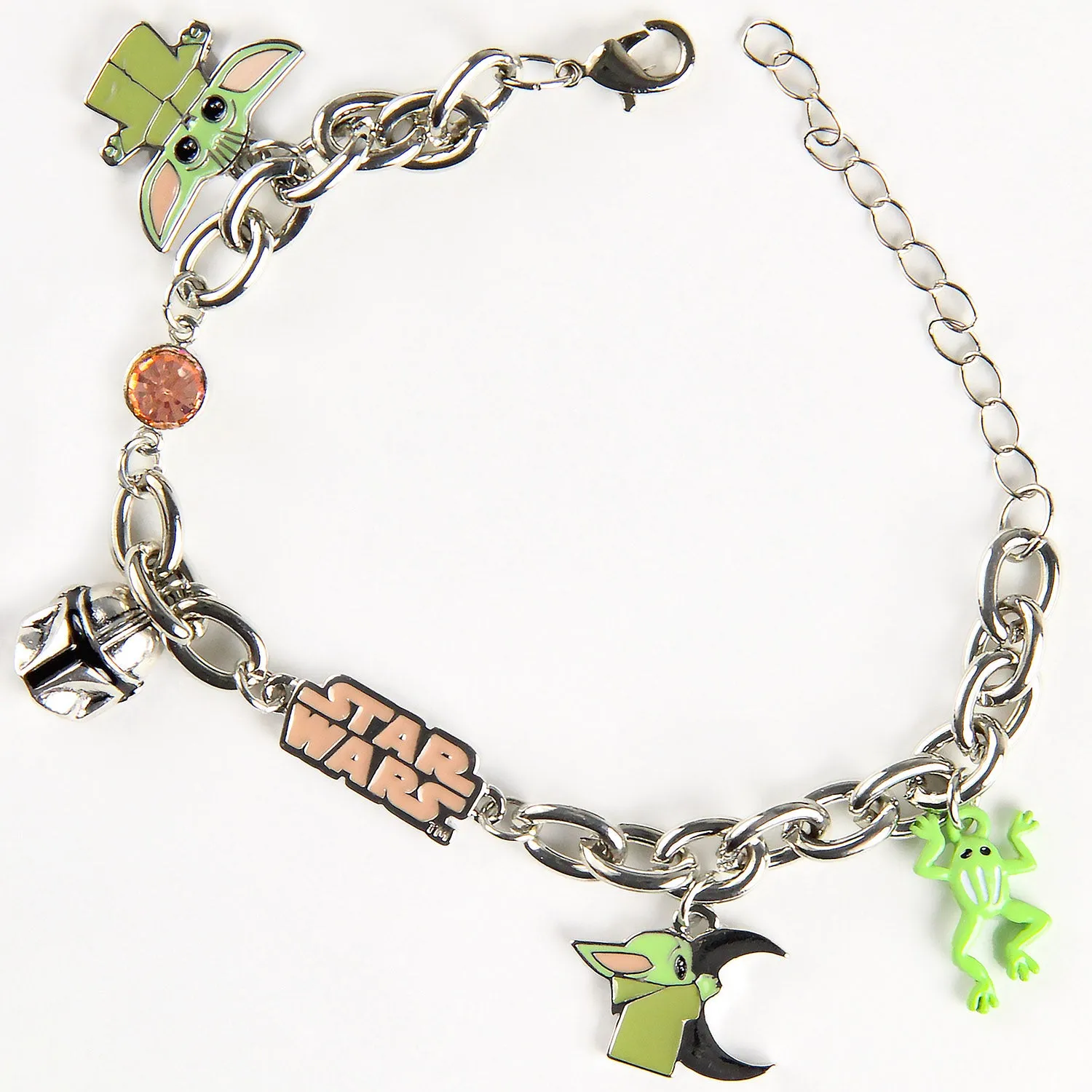 Star War The Mandalorian Grogu Baby Yoda Chain Link  Charm Bracelet