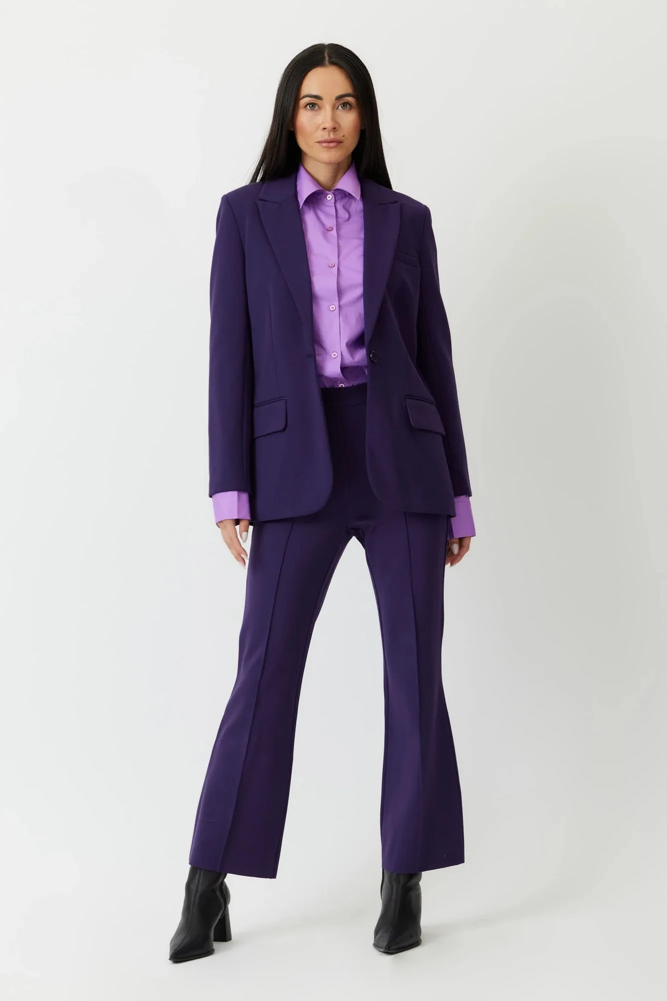 The Prescott Ponte - Blazer Violet Timeless Elegance in Sustainable Fashion