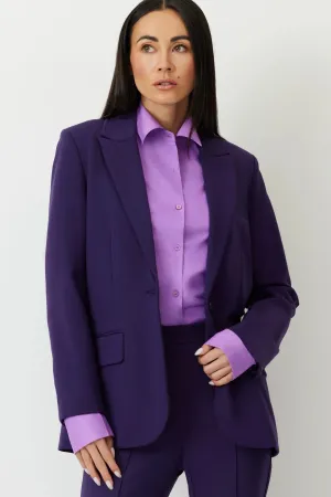 The Prescott Ponte - Blazer Violet Timeless Elegance in Sustainable Fashion