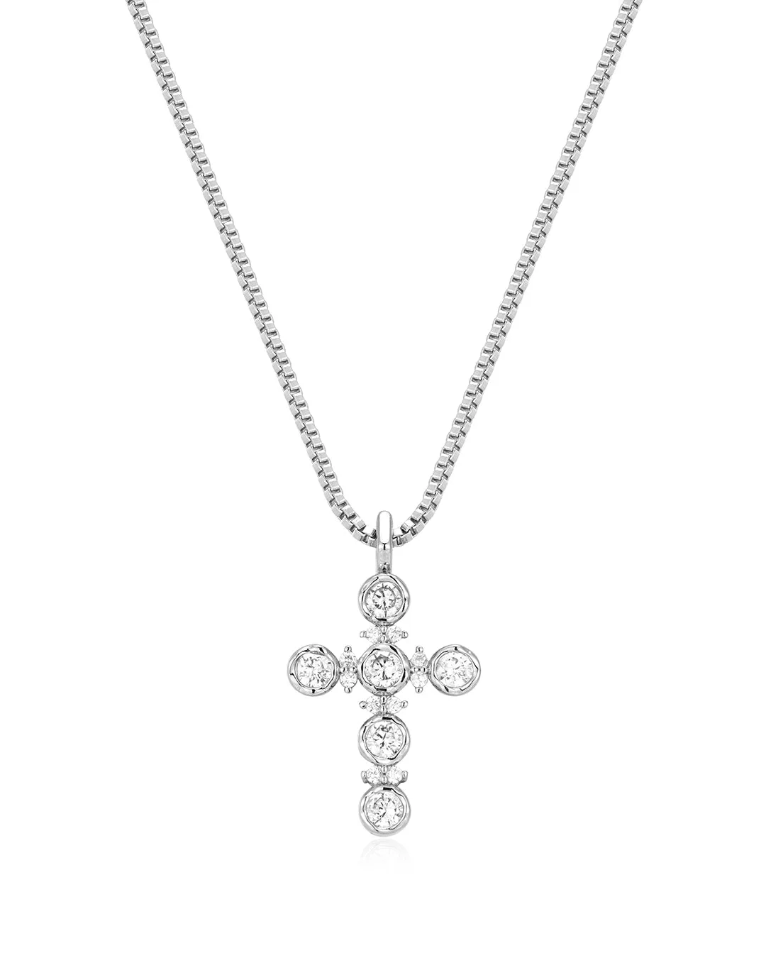 The Rosette Cross Charm Necklace