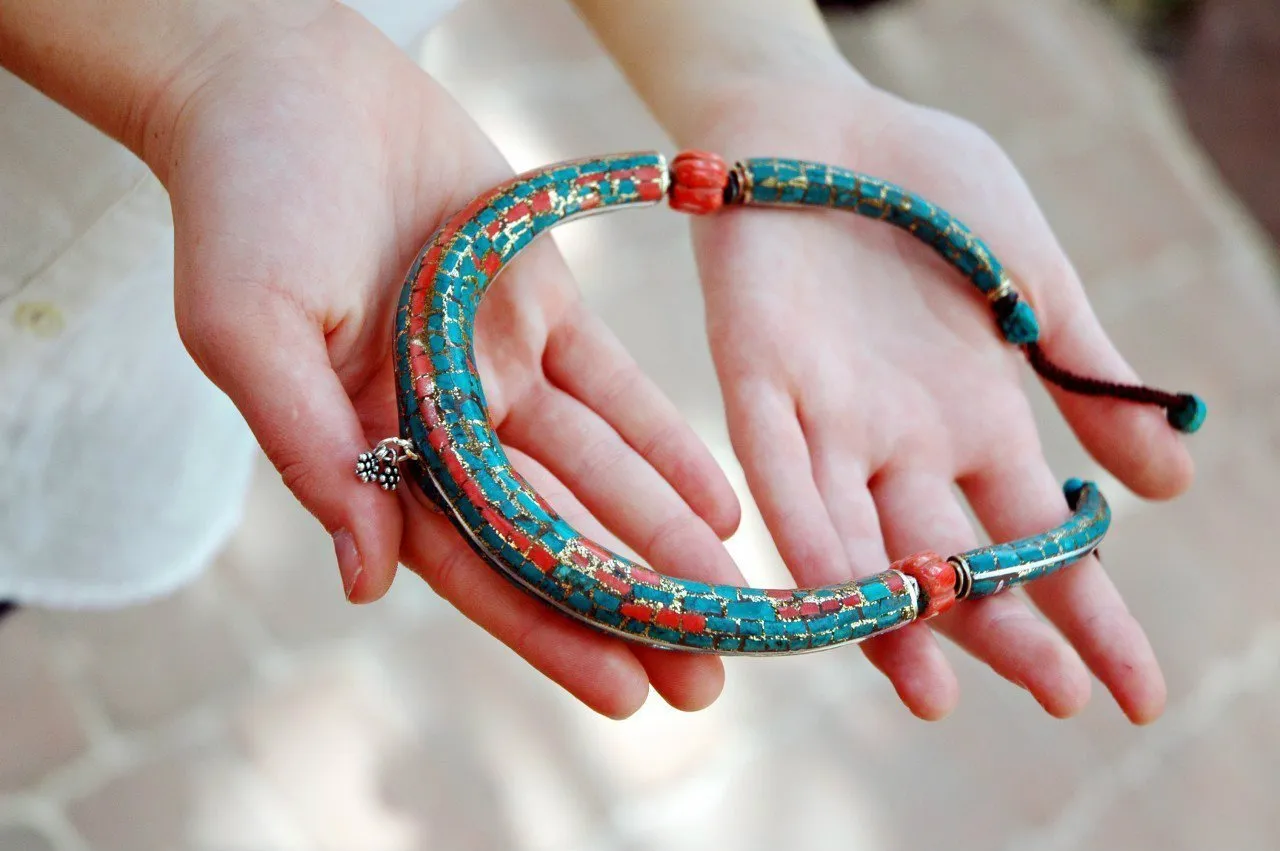 Vintage Amber and Turquoise Necklace