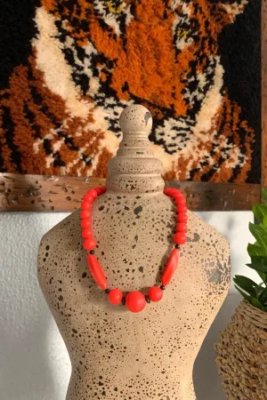 Vintage Coral Bead Necklace