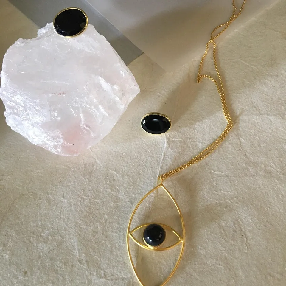 Zora Necklace With Black Onyx